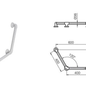 L.Espacio Barral Fijo Curvo 40Cm VPFC4 B